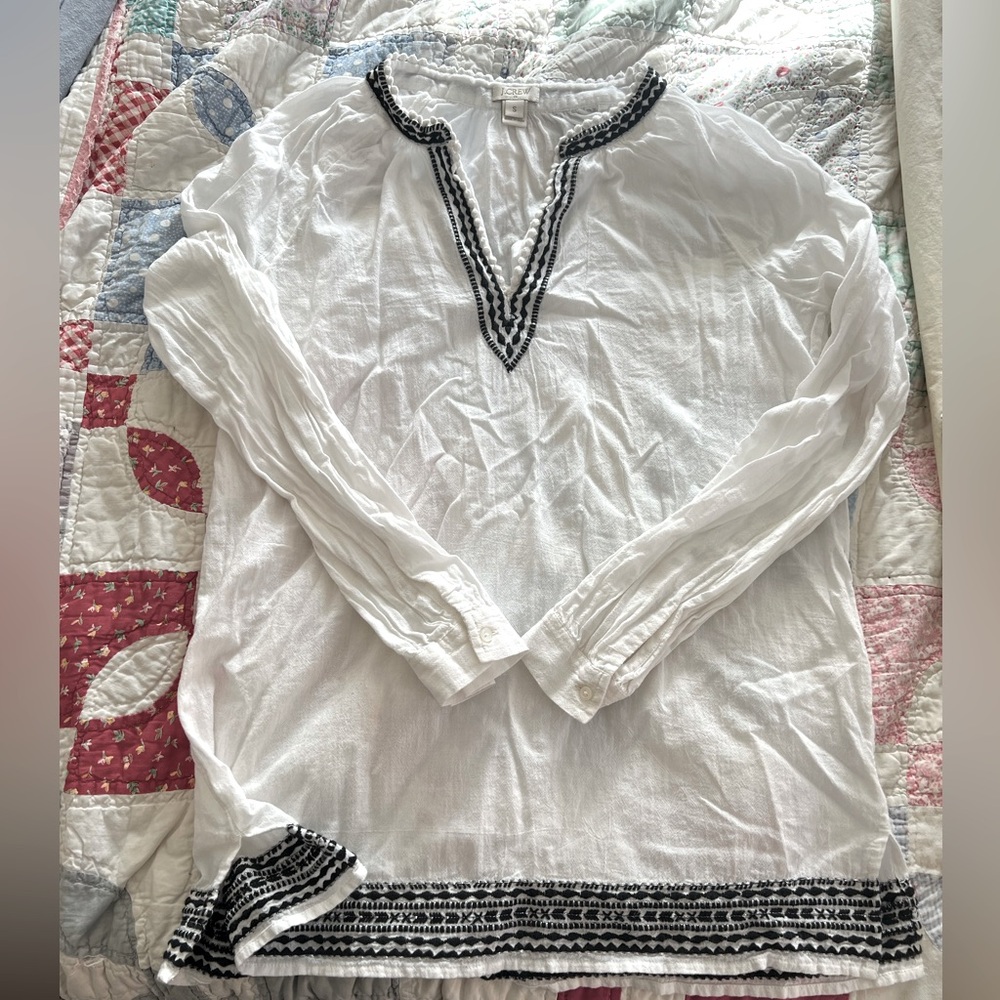 J Crew light cotton beach shirt size S